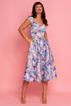 Sweetheart blue floral occasion dress