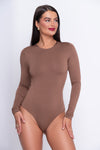 Betty Brown Long Sleeved Bodysuit