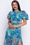 Lilith puff sleeve midi dress