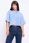 Mae blue jersey slouch top