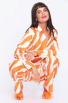 Tango orange shirt and trouser set
