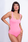 Candice pink sleeveless bodysuit
