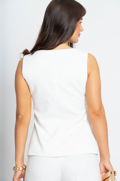 Blair white tailored waistcoat