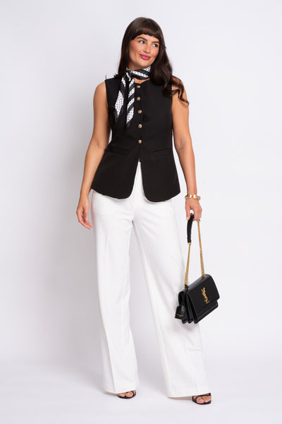 Blair black tailored waistcoat