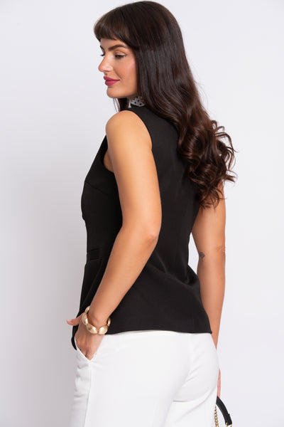 Blair black tailored waistcoat