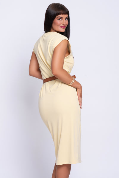 Juanne buttermilk midi shift dress
