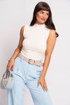 Vanille cream sleeveless top