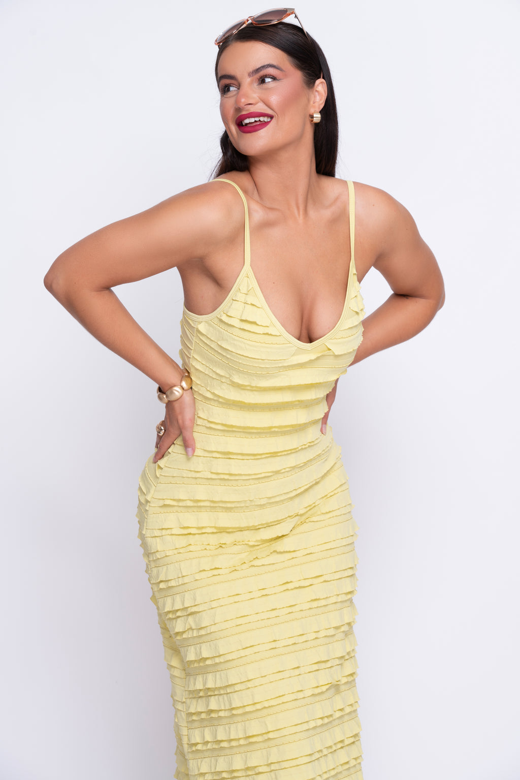 Verte de Terre stretch midi dress