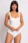 Candice white sleeveless bodysuit