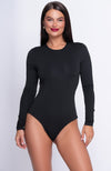Betty Black Long Sleeved Bodysuit