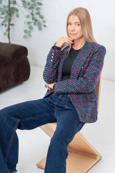 Coco Multi Tweed Tailored Blazer
