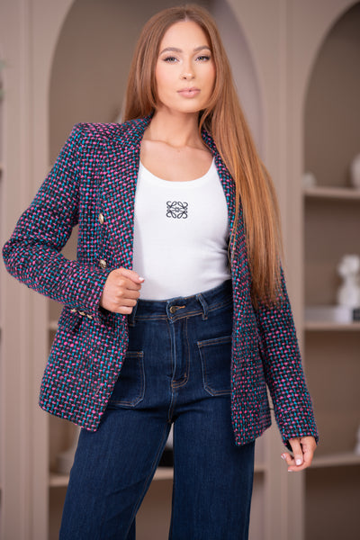Coco Multi Tweed Tailored Blazer