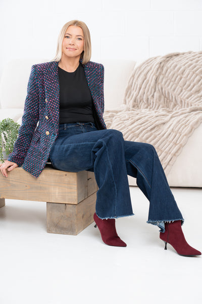 Coco Multi Tweed Tailored Blazer