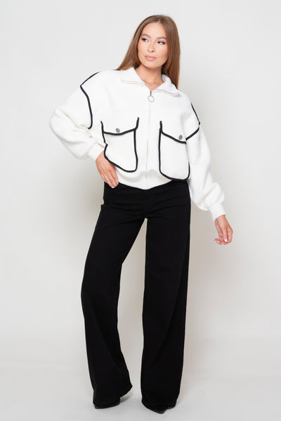 Florence Black High Rise Wide Leg Stretch Jeans