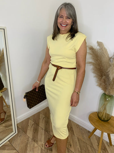 Juanne buttermilk midi shift dress